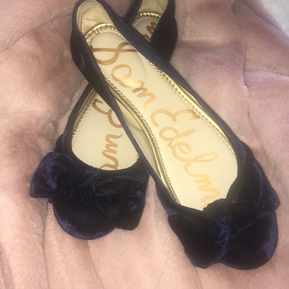 New Sam Edelman Velvet Ballet Flats